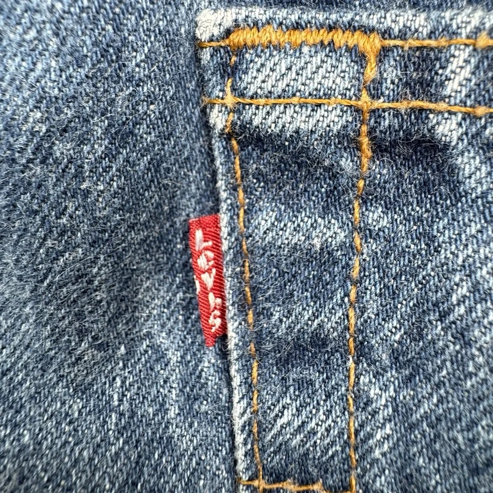 LEVIS 501 xx Made in USA Button Fly Denim Blue Jeans 34x30 90s Y2K Vtg Cotton